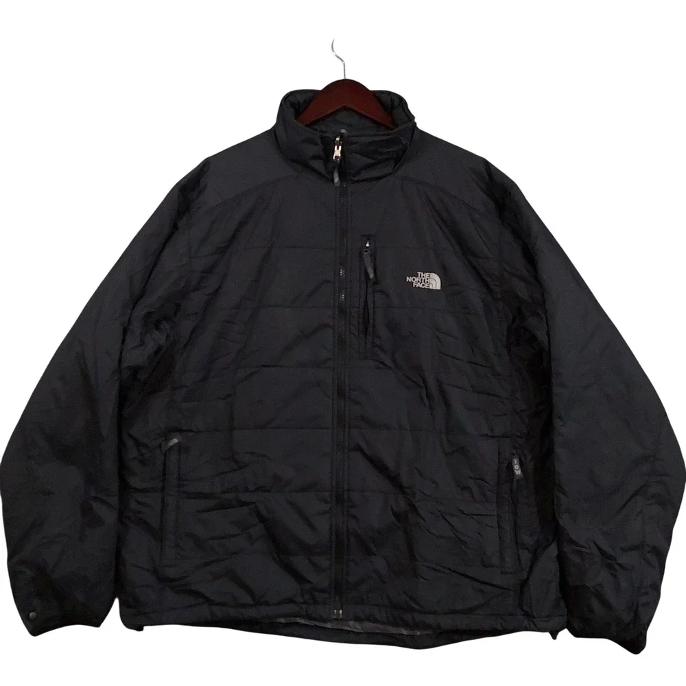 The North Face Puffer Jacket Mens XXL Black Primaloft Stowable Full Zip